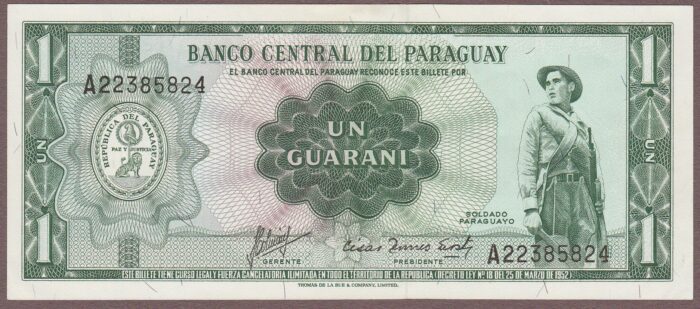 Paraguay B809c/P193b Unc (sm corner fold)