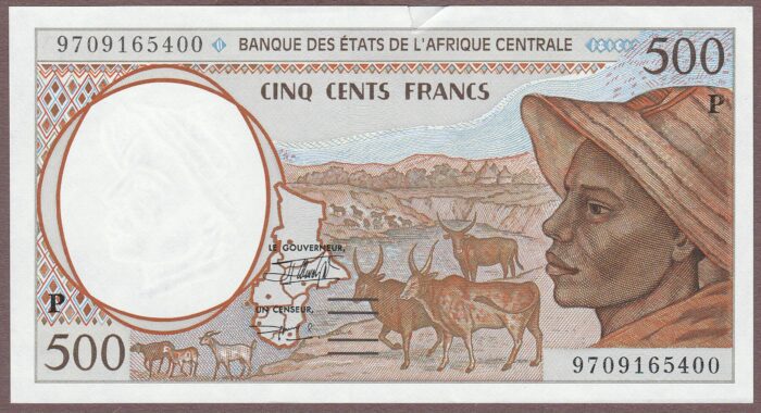 Central African States (Chad) B101Pd/P601Pd Unc- (sm tear)