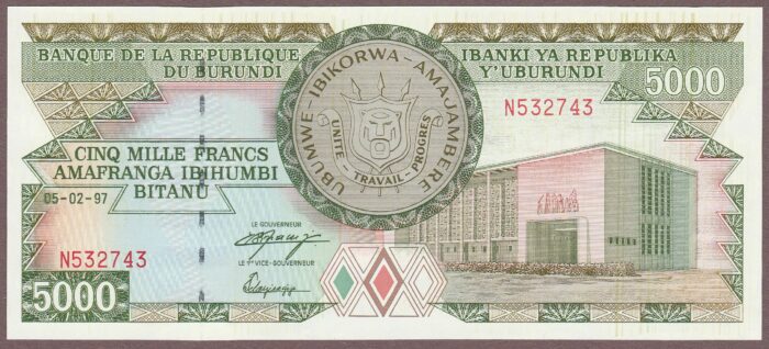 Burundi 1997 B227a/P40 UNC