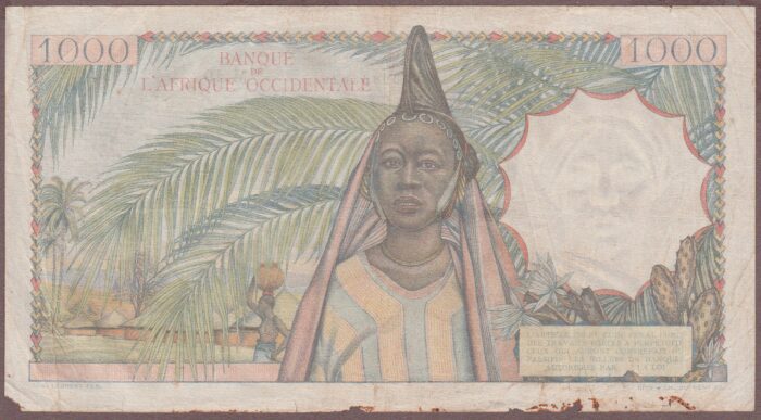 French West Africa 12-11-1945 B126a/P42 VG+ - Image 2