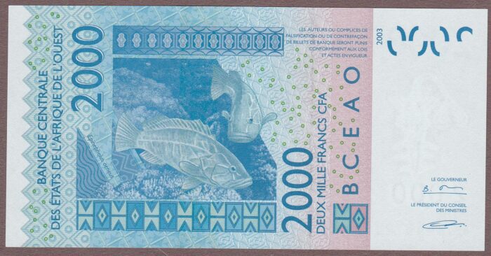 West African States (Ivory Coast) 2005 B122Ac/P116Ac Unc (corner bump) - Image 2