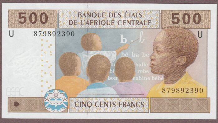 Central African States (Cameroon) B106Uf1/P206Ue1 (paper substrate) UNC