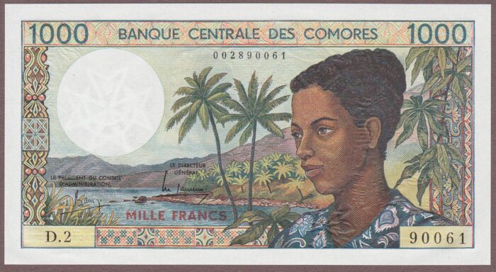 Comoros B302a/P11a UNC