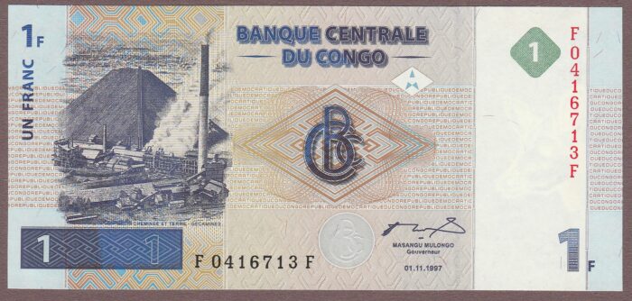 Democratic Republic of the Congo B306a/P85 1997 UNC