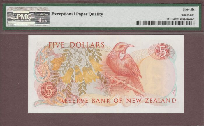 New Zealand REPLACEMENT B118bz/P171b* Russell UNC PMG-66 EPQ - Image 2