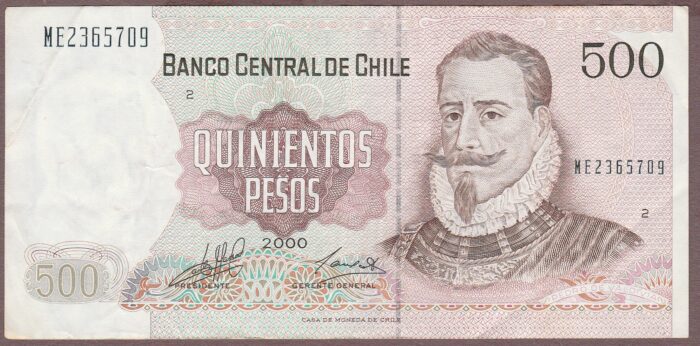 Chile B289v/P153e 2000 F-VF