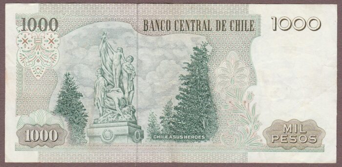 Chile B290c/P154a 1980 VF-XF - Image 2