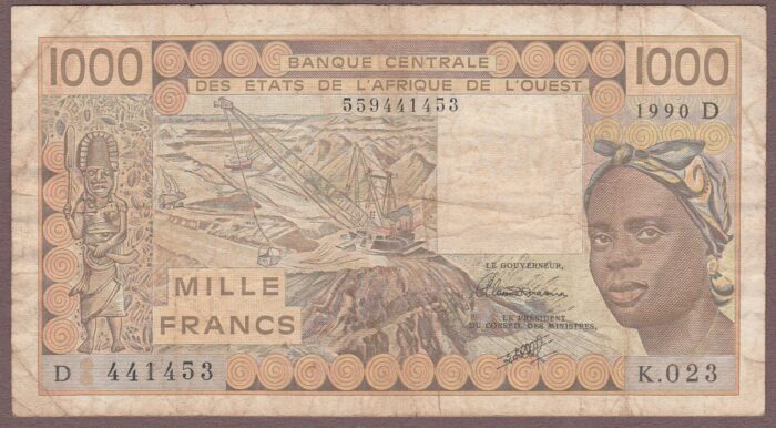 West African States (Mali) 1990 (scarce date) B112Dh/P406Dj aFine