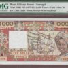 West African States (Senegal) signature 22 B114Kk/P709Kl UNC PMG-64